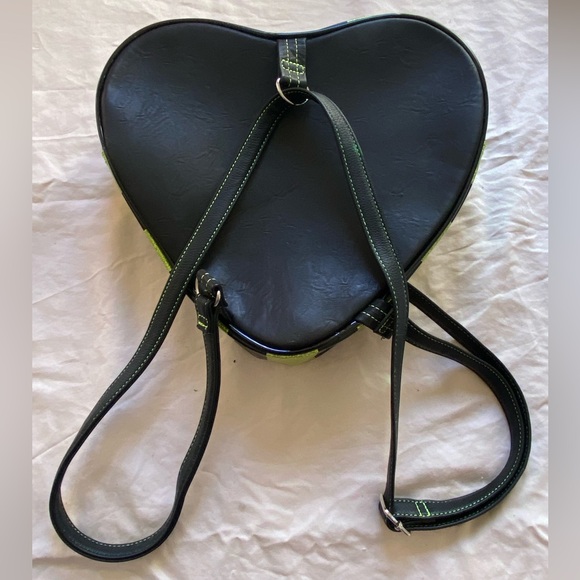 Handmade Love Pain and Stitches Spiderweb Green Backpack - Picture 3 of 5